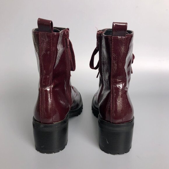 Like New Women's Topshop Burgundy Boots (mismatched size!) - Picture 8 of 10